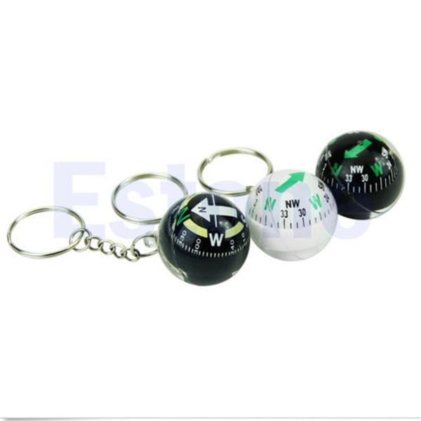 

ball keychain liquid filled compass for hiking camping travel outdoor survival