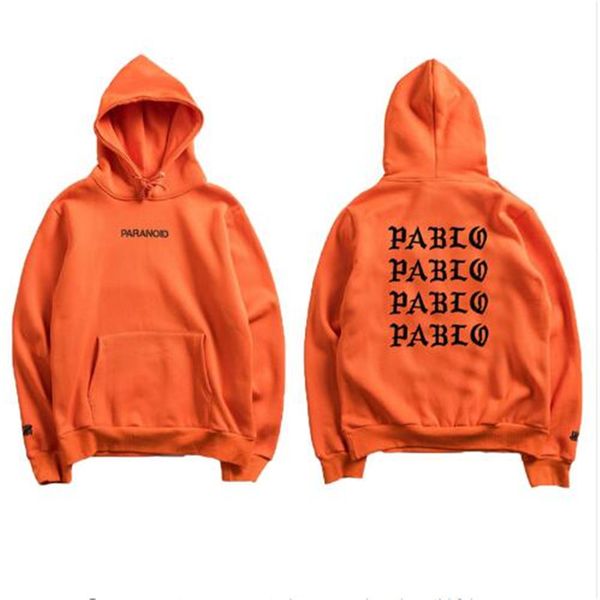 

2019 fashion club brand hoodie sweatshirt men and women paranoid letter print hoodie men Kanye West Pablo hoodi