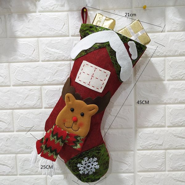 

3 style christmas decorations christmas gift bags santa decoration socks santa snowman deer