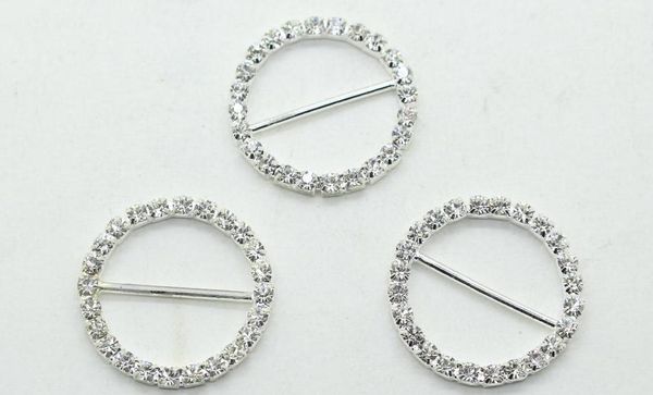 Convite do casamento 100pcs DIA 21 milímetros 16 milímetros Bar Limpar Rodada strass fivelas para Sliders fita Diamante