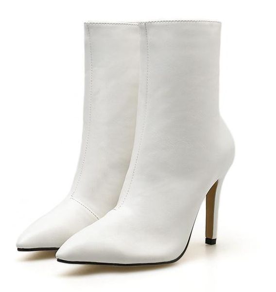 

chaussures femme ete 2019 shoes woman zapatos de mujer women zapatillas high heels chaussures femme botas white boots botines, Black