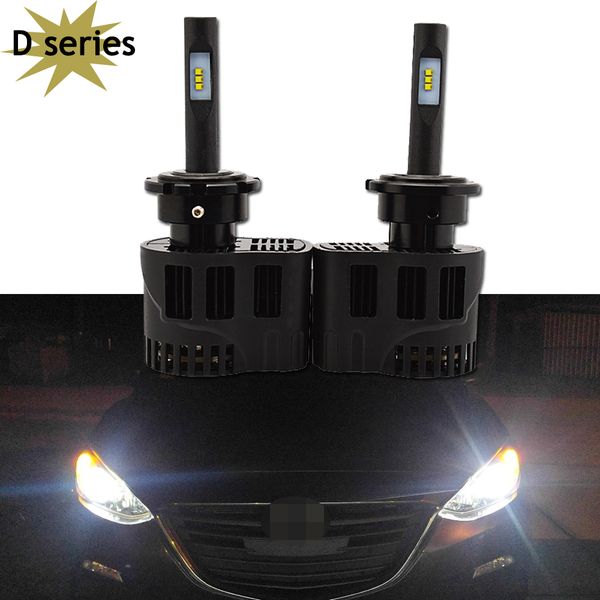

1 pair p6 50w 6400lm lumileds d1c d1r d1s d2c d2r d2s d3r d3s d4r d4s led headlight bulb fog light lamp 3000k 4000k 5000k 6000k