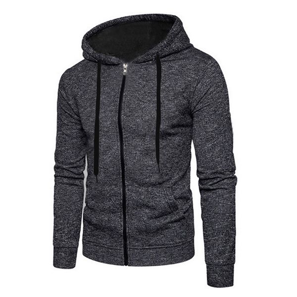 

lasperal hoodies men 2018 autumn winter tracksuit hip hop mens brand solid zipper hoodie sweatshirt slim fit male fashion slim, Black