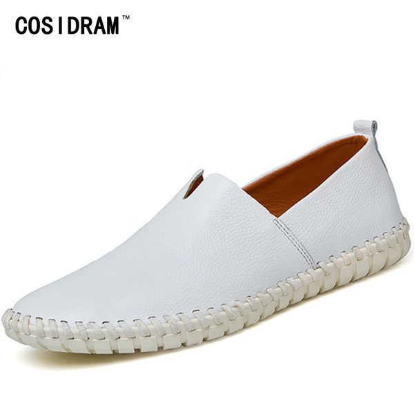 

cosidram fashion loafers slip on men shoes 2018 spring summer men casual shoes male footwear plus size 46 47 48 brm-026, Black