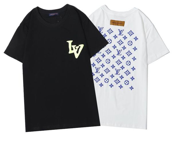 

2020 новая летняя женская классическая футболка с короткими рукавами из чистого хлопка trend style женские свободные черно-белые футболки оп, White