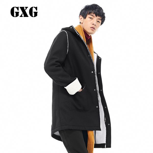 

gxg men's clothes men's classic fashion black fur coats #64226339