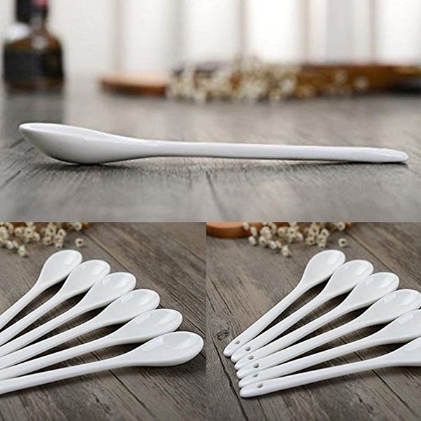 

set of 5 ceramic spoon teaspoon spoon jam honey tea scoops