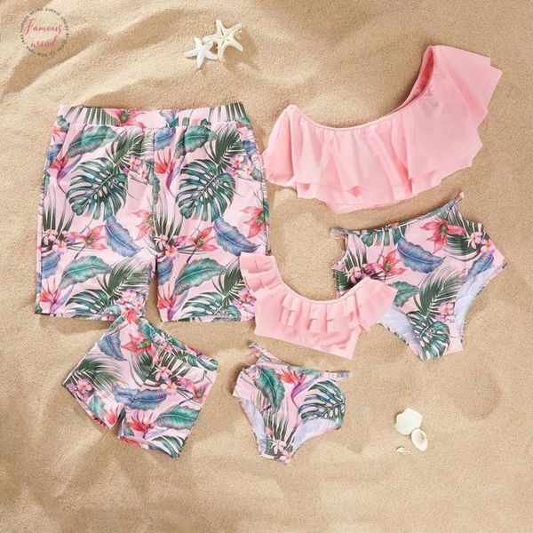 

matching family bathing suits mother girl bikini swimsuit for mom and daughter swimsuits female children baby kid beach swimwear, White;black
