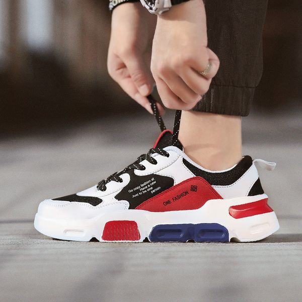 

2019 summer explosions large size men's shoes breathable mesh surface tide take student sports shoes