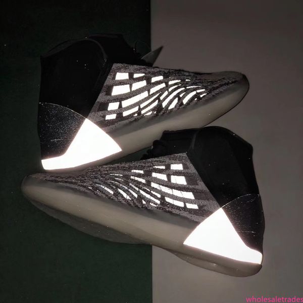 

2020 new arrival quantum mens basketball shoes triple black 3m reflective kanye west men women sport designer trainers sneakers eur 36-47