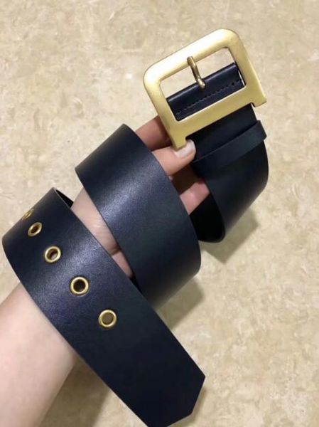 

21 new european and american fashion men and women casual pearl gold copper big buttons classic embossed belt width 5.0cm long 85cm-105, Black;brown