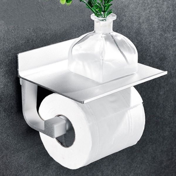 

toilet paper holders space aluminum multi-function storage holder bathroom towel shelf holder punching new