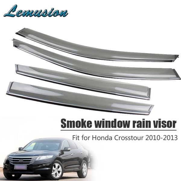 

4pcs smoke window rain visor for crosstour 2.4l 3.5l 2010 2011 2012 2013 styling deflectors guard accessories