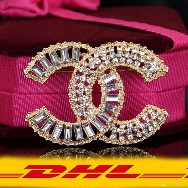 

dhl designers brooch gold pearl brooch metal rhinestone brooches zinc alloy pin for women jewelry new arrival, Gray