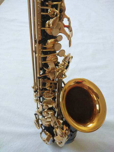 Super Play A-991 marca personalizada saxofone alto laca preta Eb Tune instrumento musical presente de grau profissional