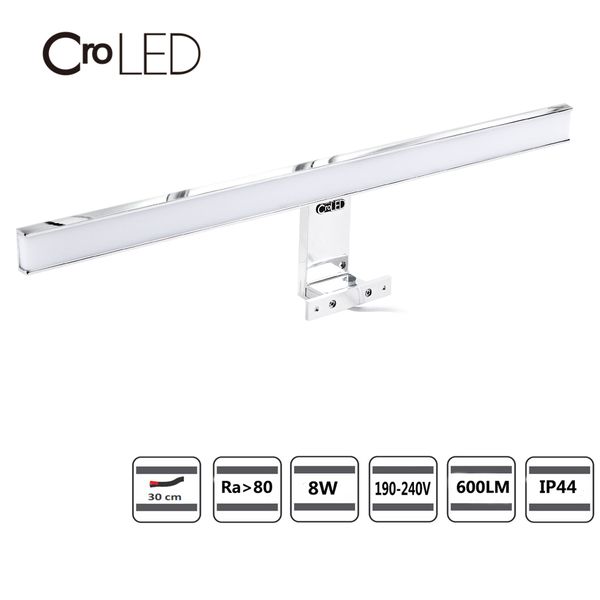 

croled wall lamp waterproof bathroom fixtures makeup toilet bar led light 8w 600lm front mirror lighting ip44 warm/cold white