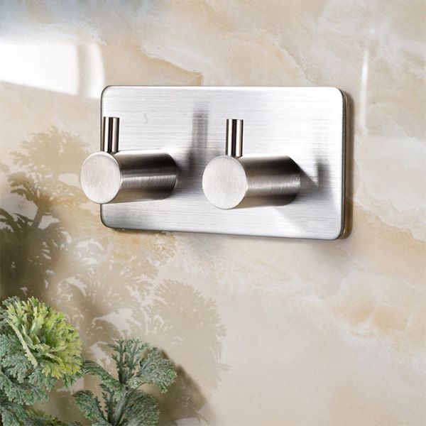 

3m sticker adhesive stainless steel hooks wall door clothes coat hat hanger kitchen bathroom rustproof towel hooks