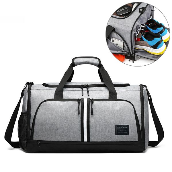 

мода мужчины холст путешествия вещевой мешок повседневная спортивная сумка йога обучение fitnesstravel хранения с обувью карман для женщин