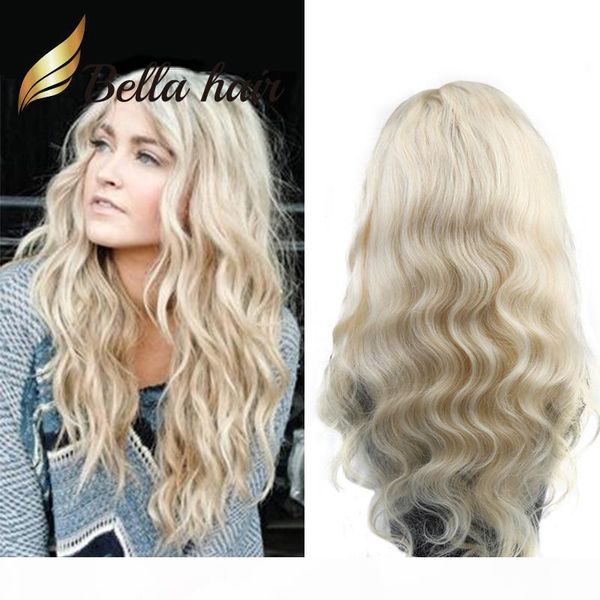 

honey blonde human hair wigs body wave full lace wavy wig 10-24inch #613 glueless front lace wigs average cap size bella hair factory, Black