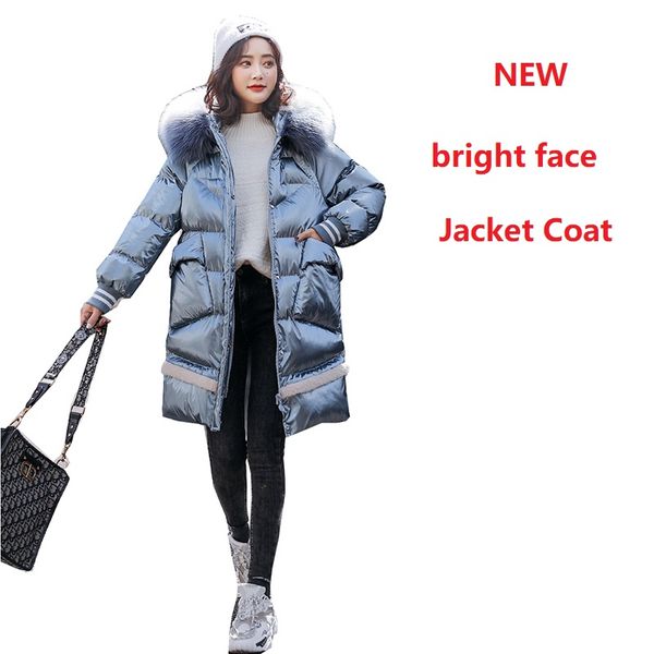 

wool fur jacket women new bright facedown outwear female elegant patchwork parkas 2020 ladies winter cotton coat, Black