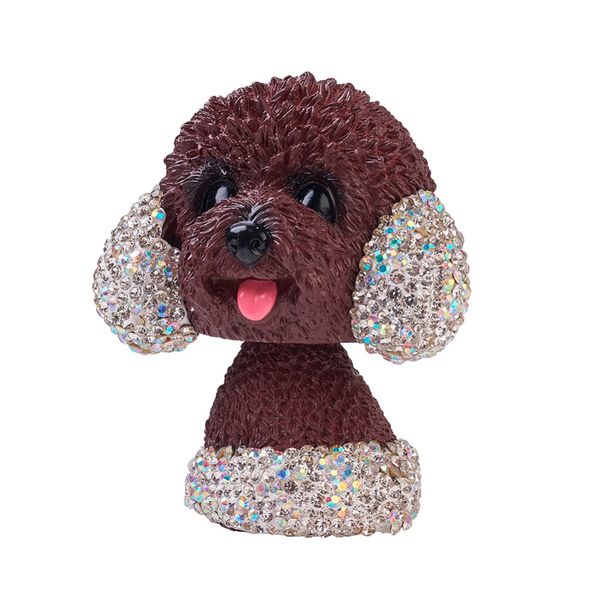 

car styling shinny nodding dog ornaments mini bobble head toys for car decoration