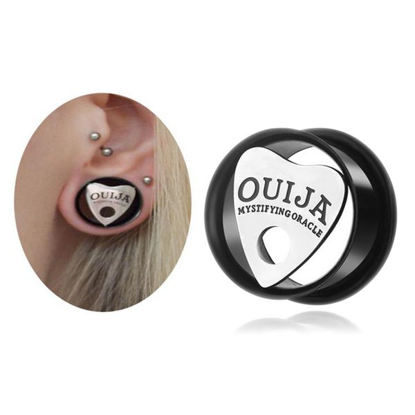 

stainless steel ear gauges, ear tunnel plug, ear stretchers expanders love heart body jewelry, Slivery;golden