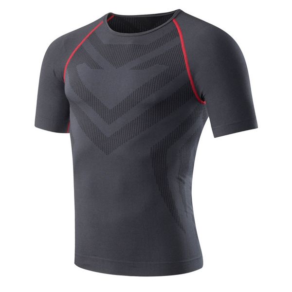 

new quick dry running shirt fitness tight soccer jerseys compression t-shirt sport shirt men crossfit gym t rashgard, Black;blue