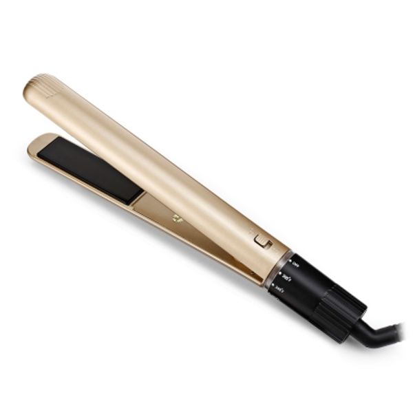 

2 in 1 fashion ceramic electronic hair straightener, Black