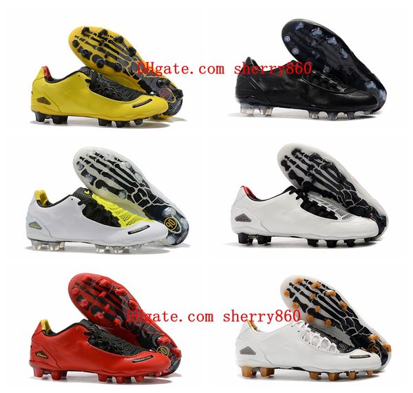 

2021 soccer shoes quality mens total 90s laser i se fg cleats leather football boots scarpe da calcio yellow