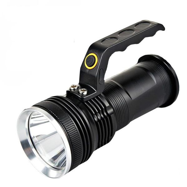 

led strong light rechargeable hand lamp flashlight outdoor portable aluminum alloy waterproof long ssearchlight mine
