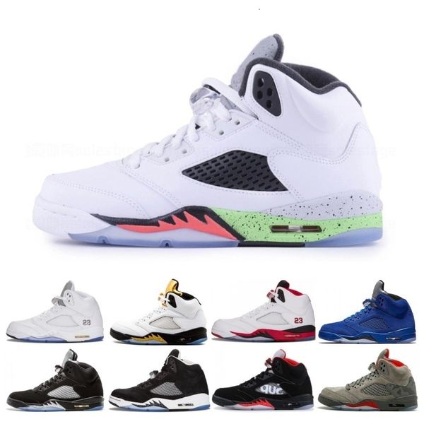 

mens скидка 5 5s баскетбол обувь international flight blue suede olympic og metallic black white cement огонь красный спорт sneaker размер 4