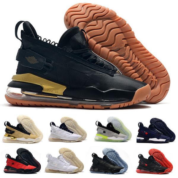 

2020 new mens aj proto max 720 basketball shoes retro jumpman air flight triple black out red white sneakers shoes size 7-12