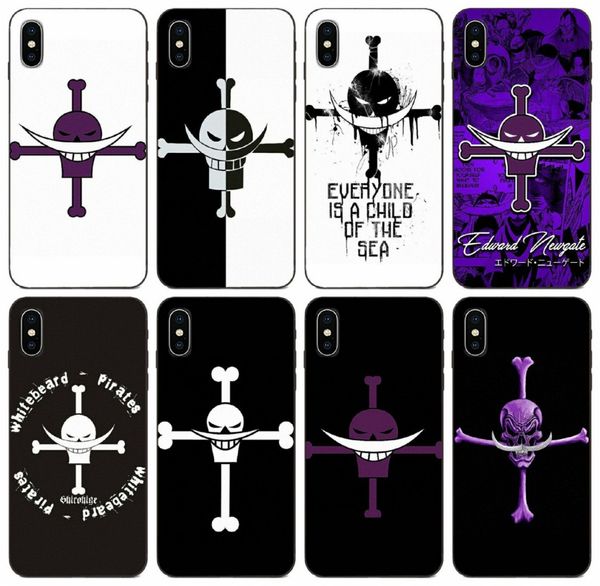 

tongtrade] one piece whitebeard skull flag case for apple iphone 11 pro max xs 8s 7s 6s samsung a9s alpha g850 huawei p10 sony z1 1pcs case