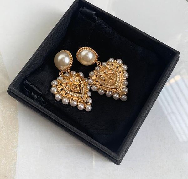 

барокко роскошные старинные полные женщины лук серьги большие серьги любви, Golden