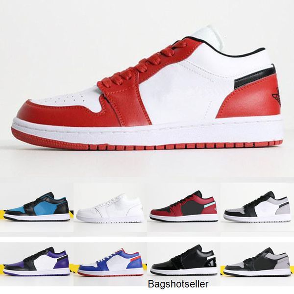 

chicago 1 1s low mens basketball shoes sneakers 2020 new unc bred shattered lakers 3 red toe zapatos trainers shoes, Black