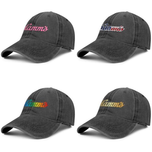 

hamms beer flash gold sign value black mens and womens baseball denim cap cool fitted custom sports team personalised hats pike 3d, Blue;gray
