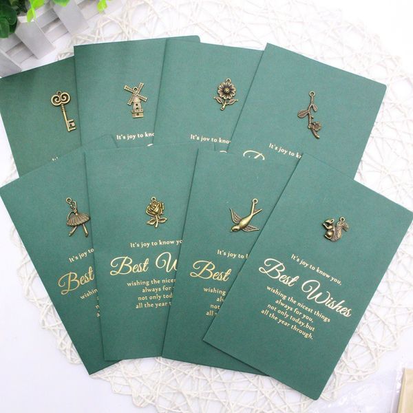 

vintage metal folding stamping handmade greeting card