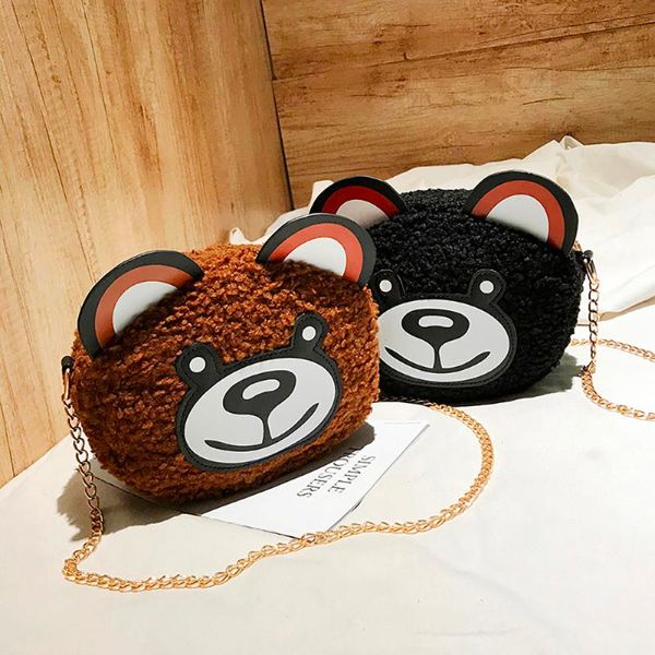 

xiniu cute women cartoon wild broadband teddy bear crossbody bag plush bear bag girls mini purse phone money messenger bags