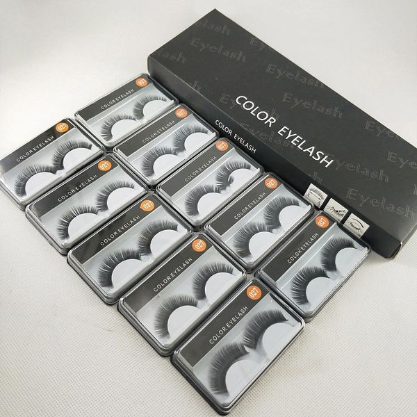 

false eyelashes handmade natural long curl thick soft fake eye lash extensions flair black color eyelash terrier strip lashes 027