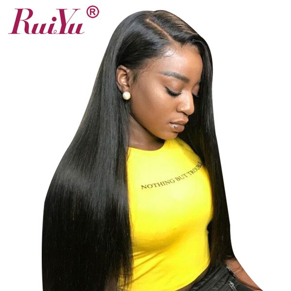 

2x6 кружево часть прямого парик фронта шнурок с ребенком волос ruiyu человеческих волос париков шнурка для женщин черных бразильского remy п, Black;brown