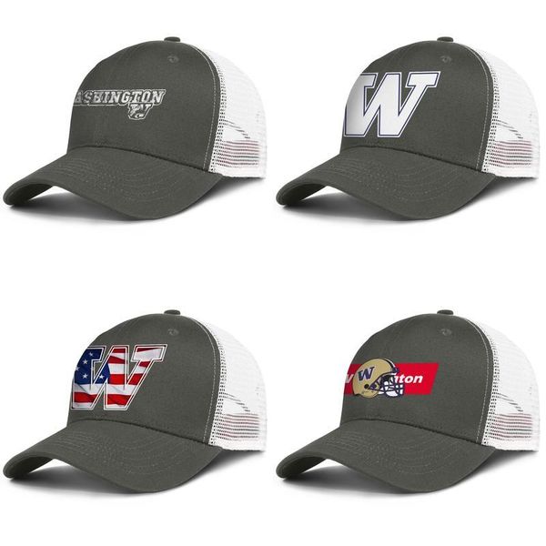 

washington huskies football red logo army-green mens and womens trucker cap ball styles custom sports mesh hats effect flag white marble, Blue;gray