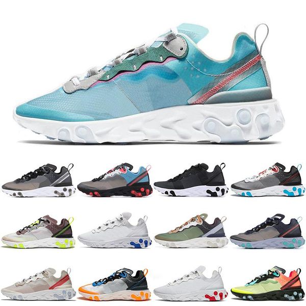 

react element 87 55 running shoes men women royal tint sail anthracite black mens trainer fashion breathable sports sneakers