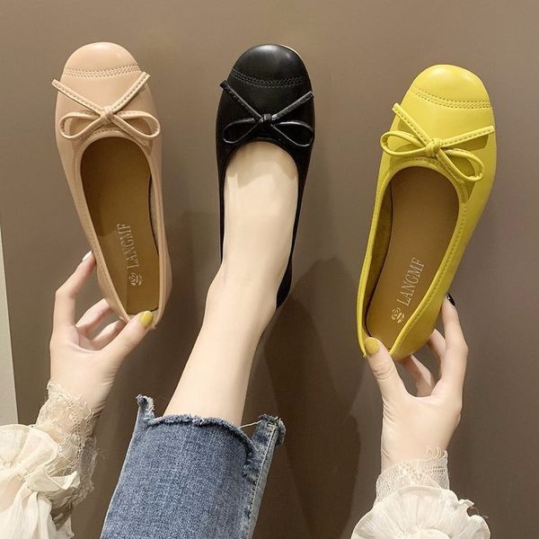 

2019 fashion brand casual luxury women flats zapatos planos de moda para mujer new classic trendy elegant peas shoes h12-78, Black