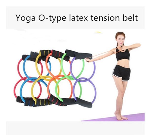 

yoga stretcher o-shaped double ring tensil bands yoga fitness products women's pilates exercise equipment resistance bands for & kids
