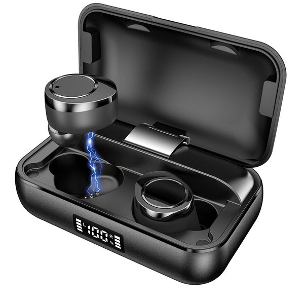 

dhl stock super x13 tws 5.0 bluetooth earphone stereo headset wireless headphone ipx7 waterproof earphone 5000mah led smart power bank