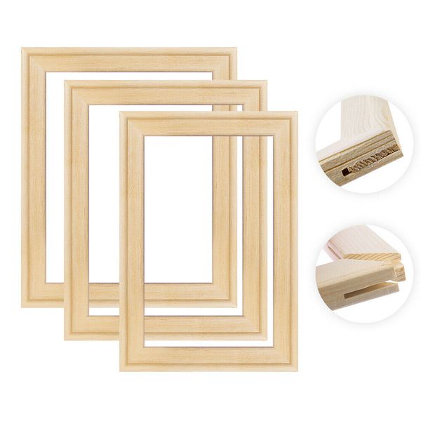 

diy natural solid pine wood pictures frame for diamond painting inner frames match for canvas wall art stretching paintings