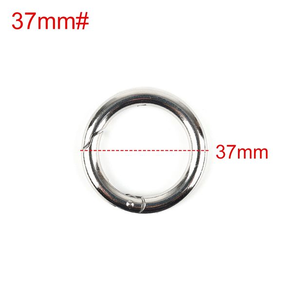 

2pcs zinc alloy silver circle round camping spring snap clip hook keychain camping climbing hiking outdoor 8 sizes hooks rock protection