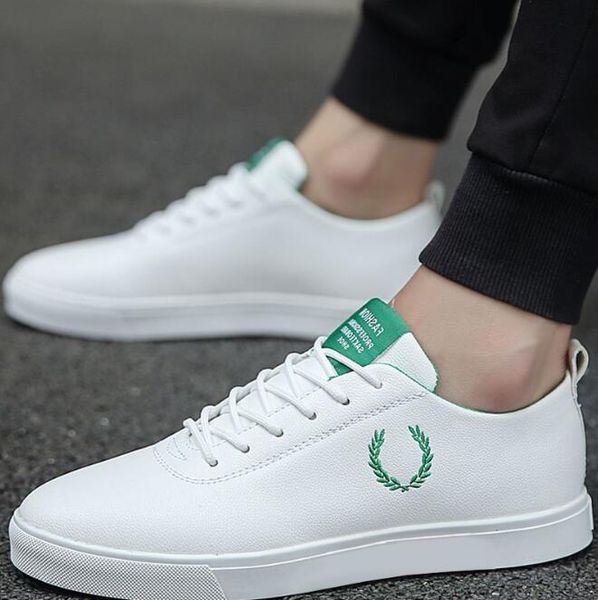 

men shoes spring autumn casual imitation leather flat shoes lace-up low male sneakers tenis masculino adulto, Black