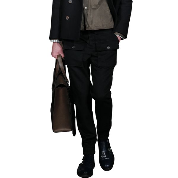 

27-44 новый 2018 мужская одежда gd парикмахер подиум мода улица бизнес шерстяные повседневные брюки плюс размер певица костюмы, Black