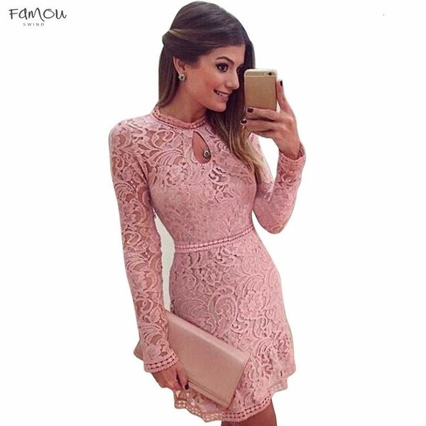 

us warehouse 2020 air transport factory direct wear wearing summer dress women summer hollow lace long sleeve slim dress party evenig, Black;gray